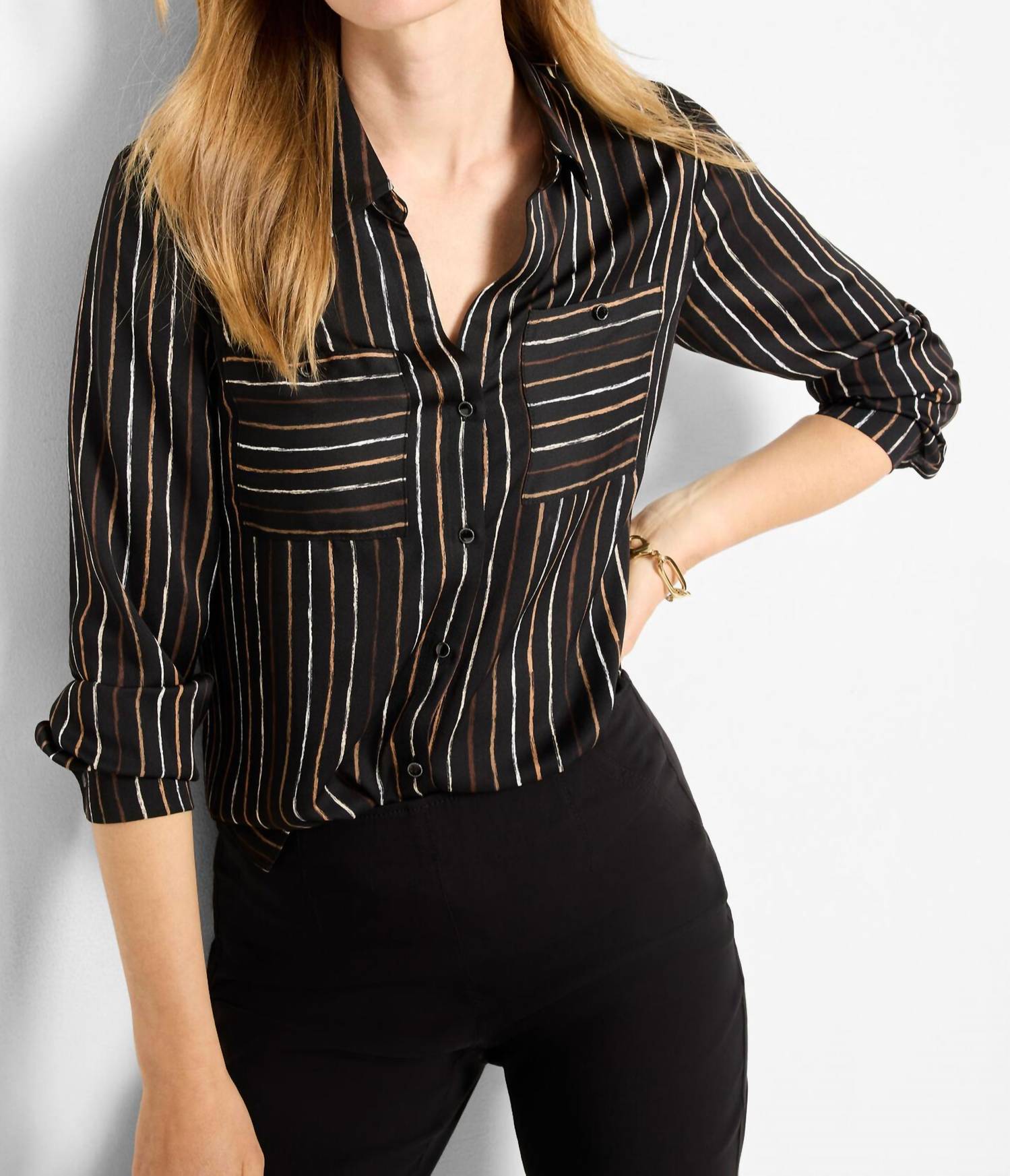 Nic + Zoe - Mini Painted Stripe Shirt