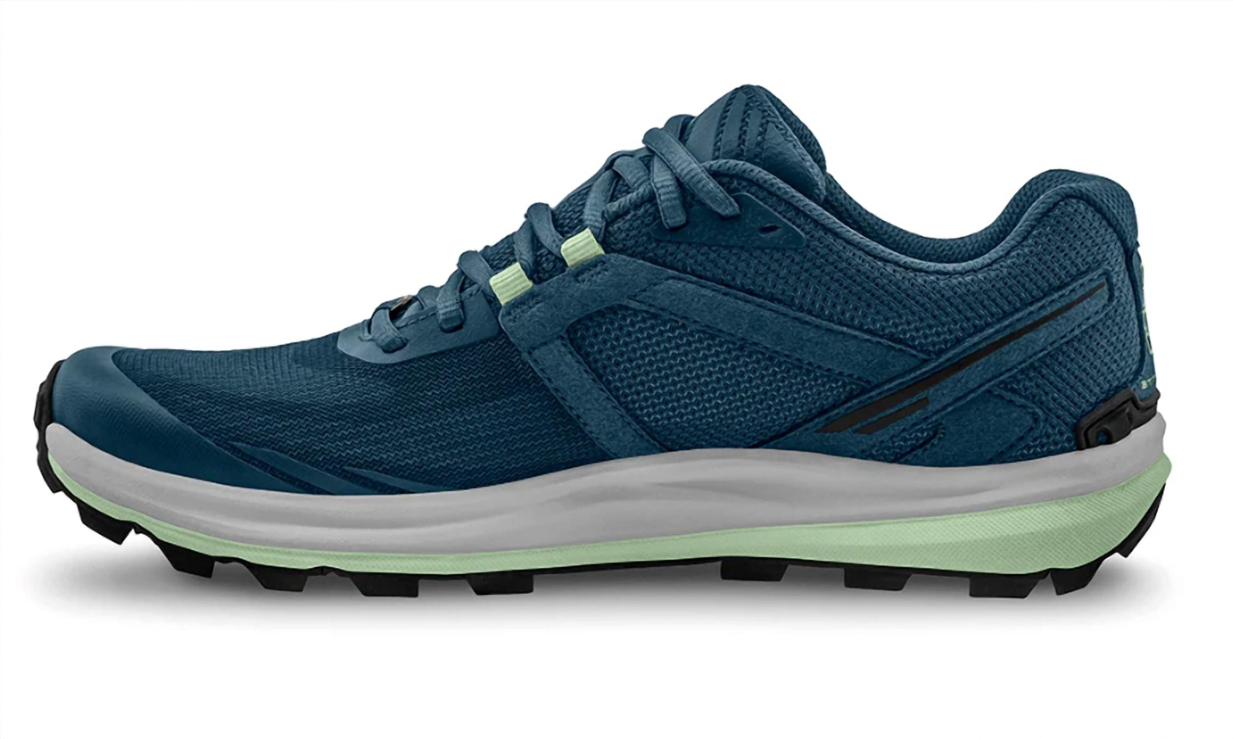 Topo Athletic Women's Terraventure 3 Shoe in denim mint - women's sneaker - detail view