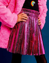 Lola + The Boys - Foil Pleated Skirt