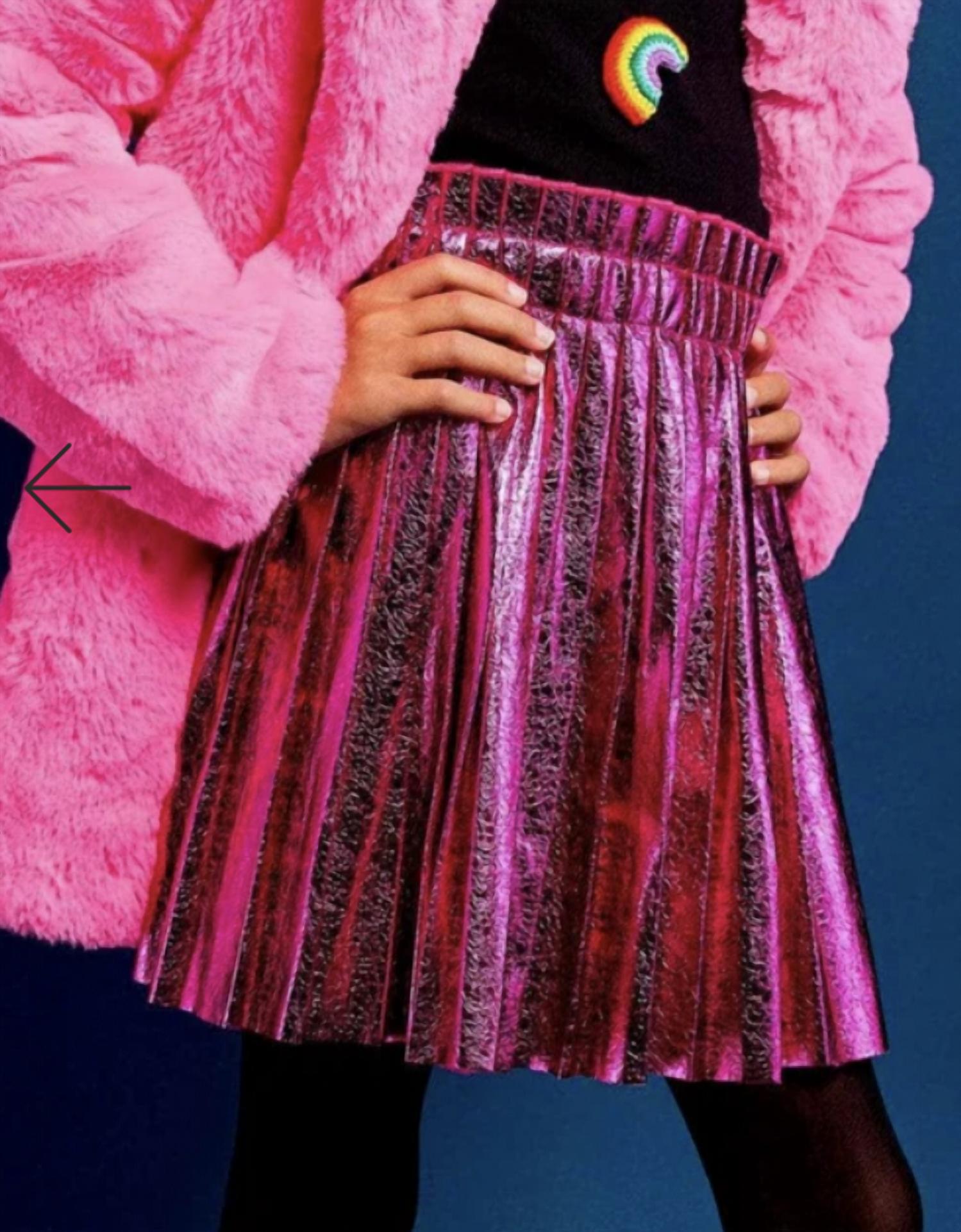 Lola + The Boys - Foil Pleated Skirt