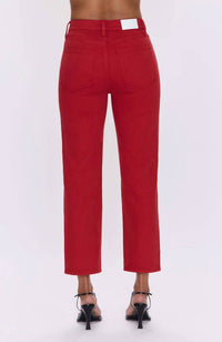 PISTOLA Charlie High Rise Straight Jeans in samba - women's jeans - detail view