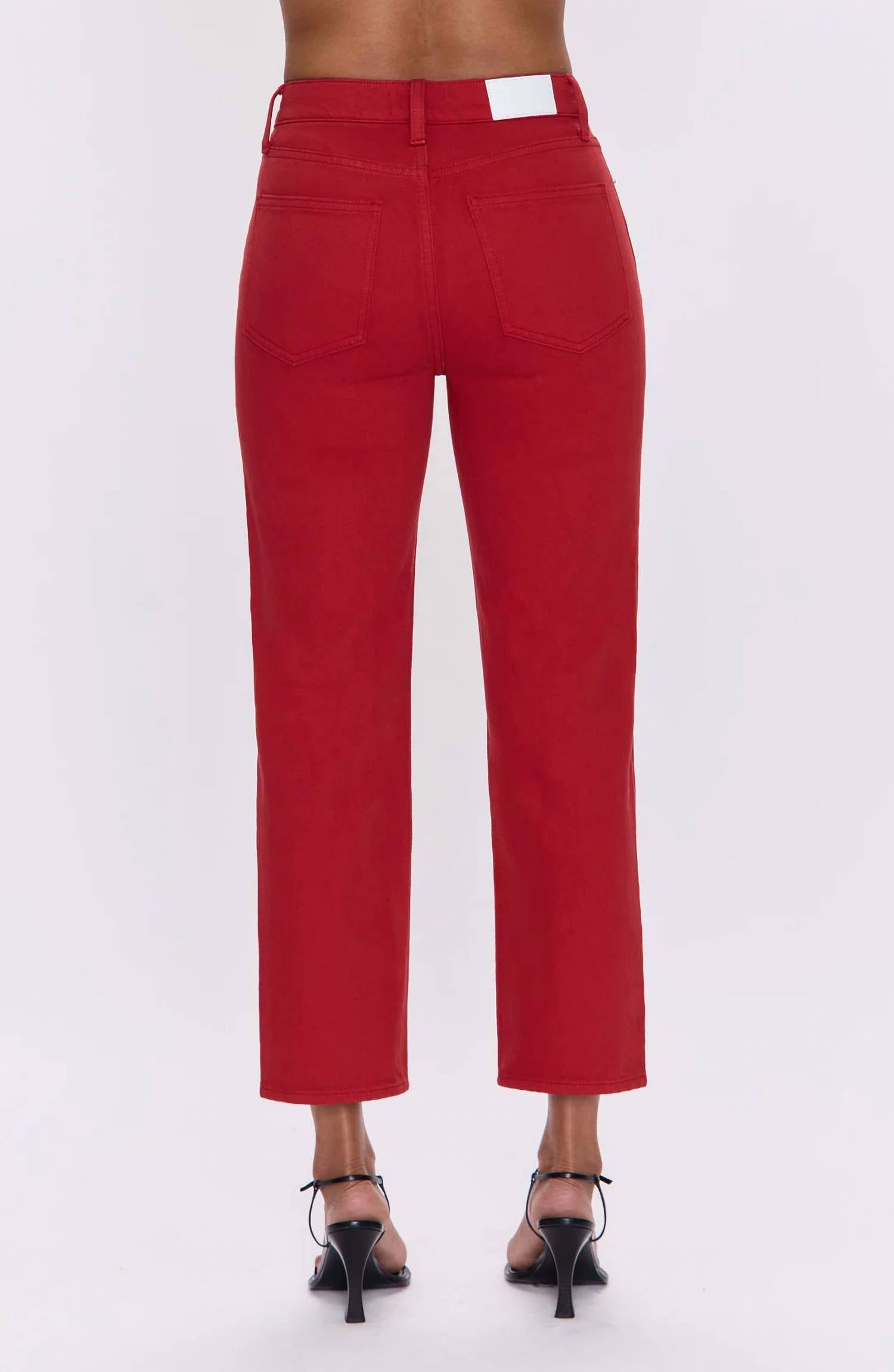 PISTOLA Charlie High Rise Straight Jeans in samba - women's jeans - detail view