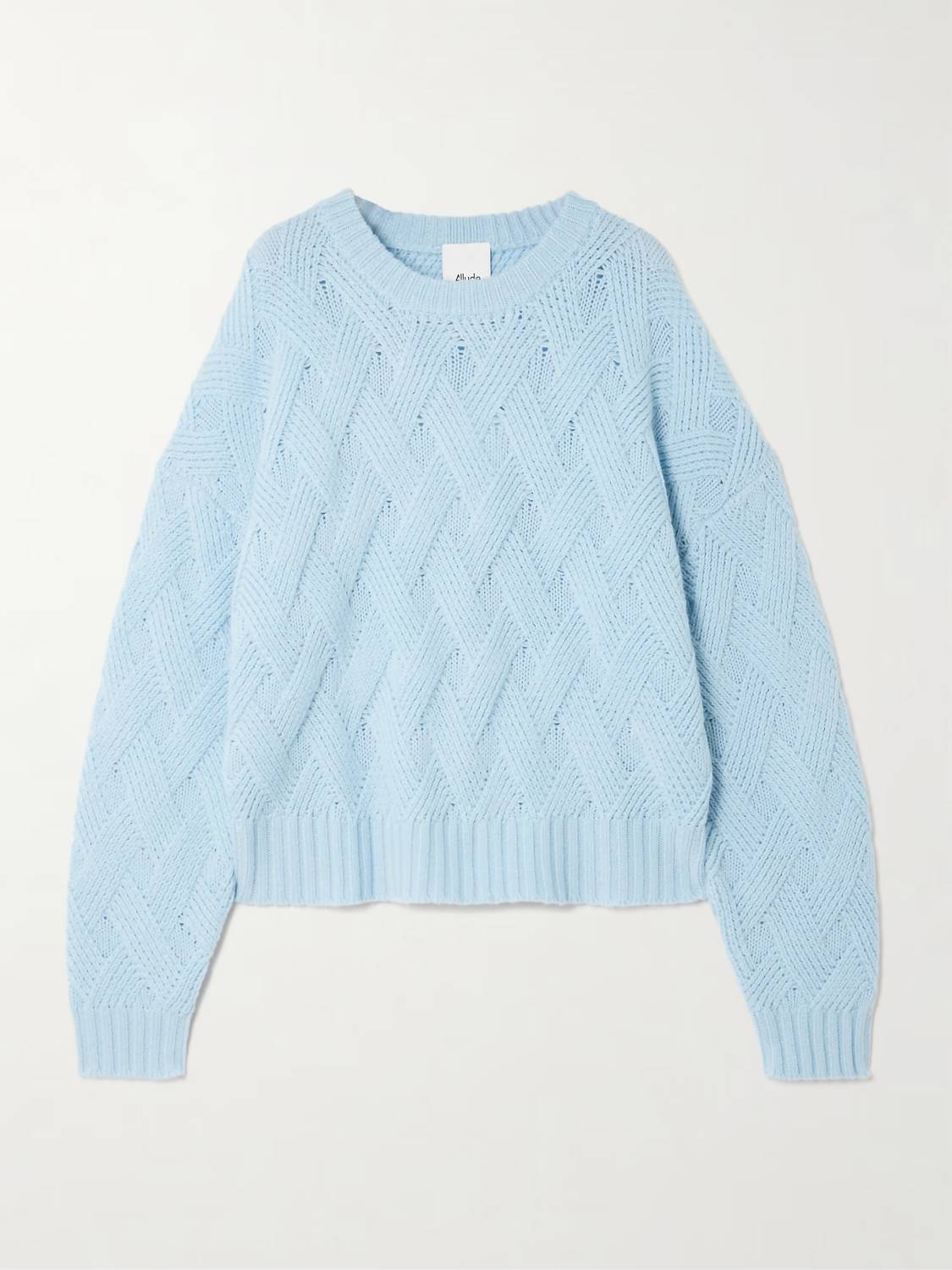 Allude - Long Sleeves Crewneck Sweater