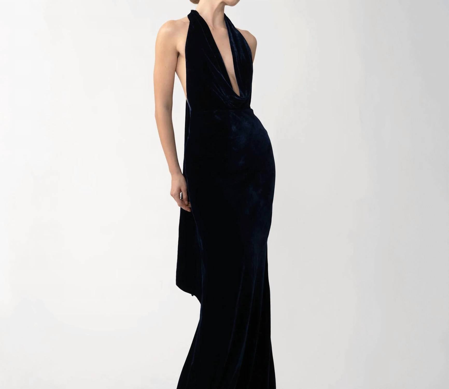 Sau Lee - Pearl Velvet Gown