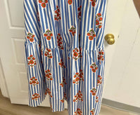 Karlie - Women's Bloom Stripe Floral Smock Tier Maxi Skirt