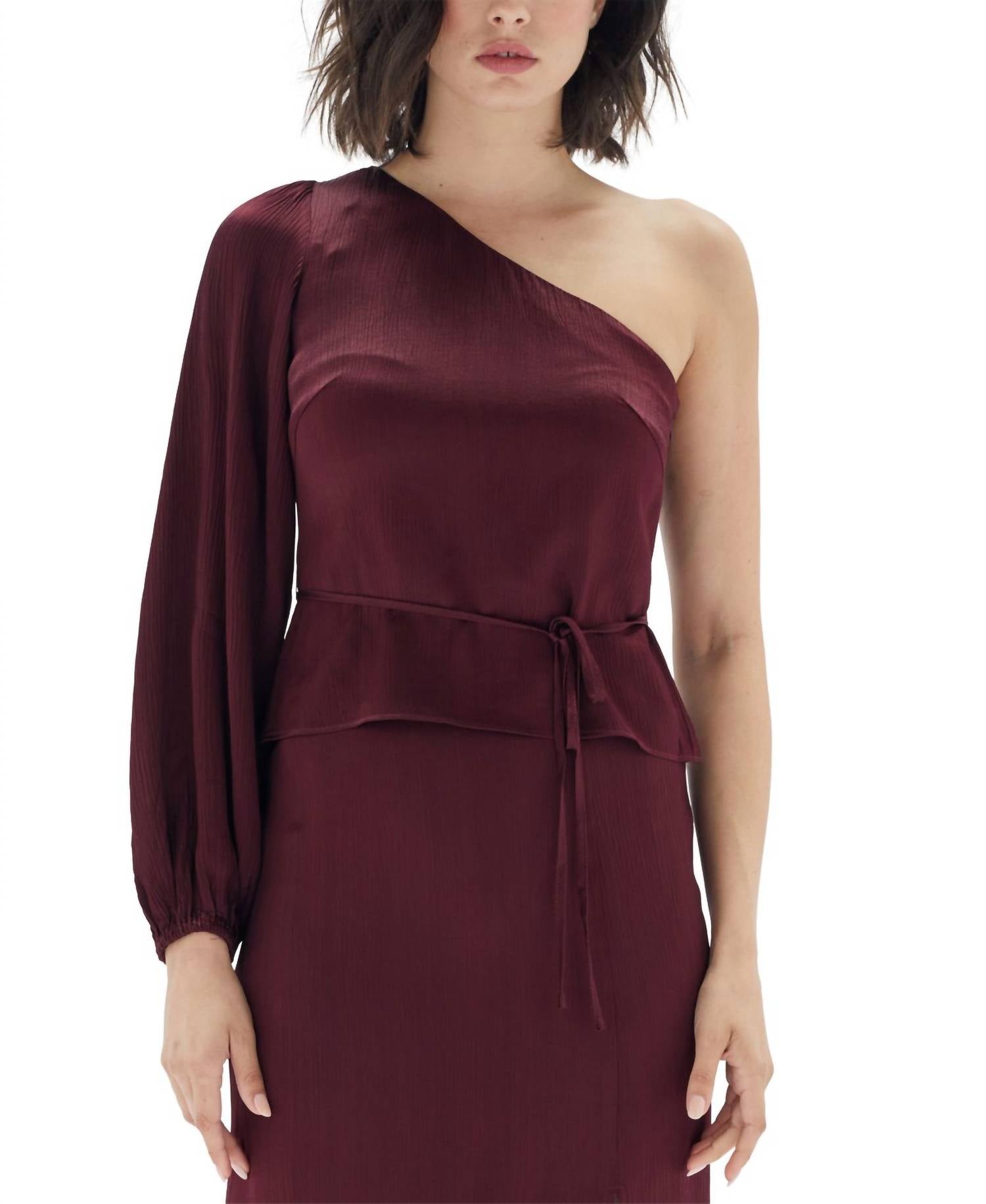 Minkpink - Women's One-shoulder Peplum Top