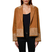 Blue B - Faux Suede Embroidered Jacket