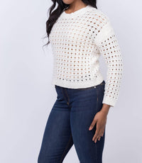 Central Park West - Open Stitch Boatneck Top