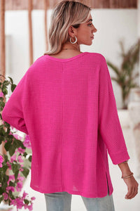 Shewin - Fuchsia Textured Pullover
