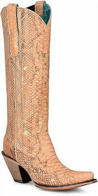 Corral - Women's Python Snip Toe Tall Boots