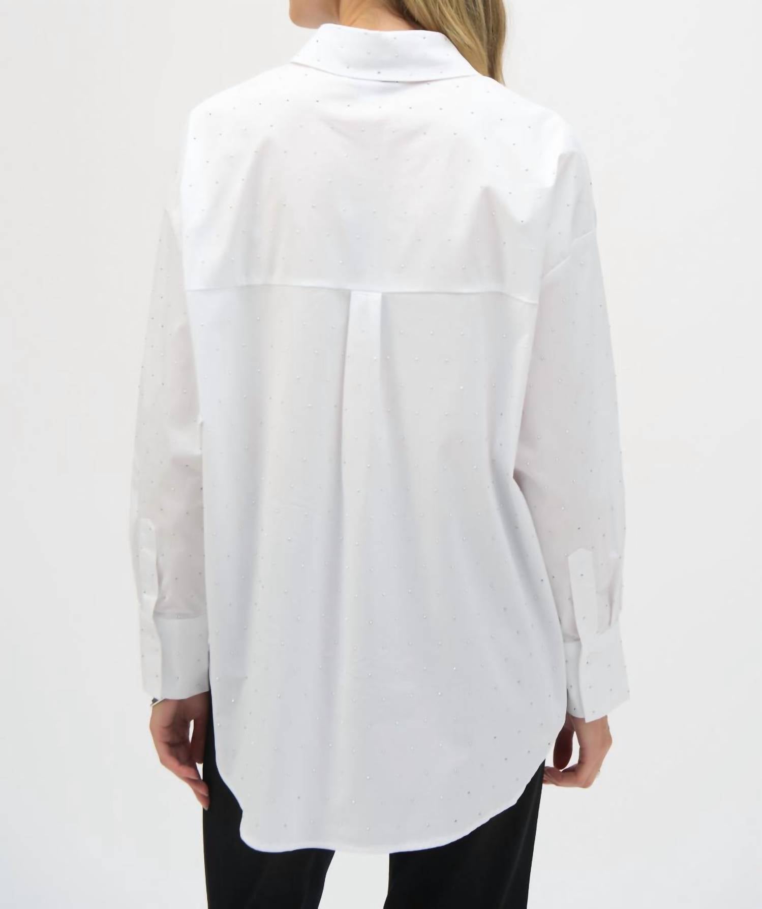Joseph Ribkoff - Stretch Cotton With Rhinestones Blouse