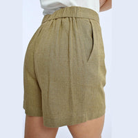 Molly Bracken - High Waist Linen Shorts