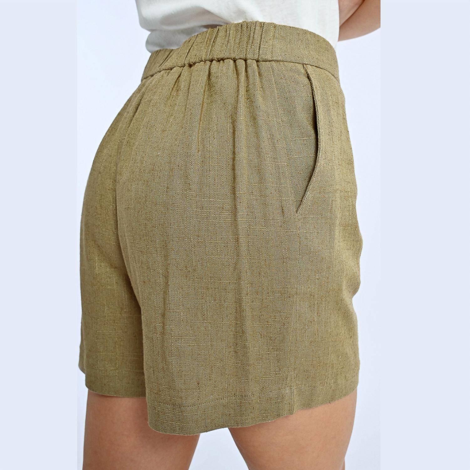 Molly Bracken - High Waist Linen Shorts