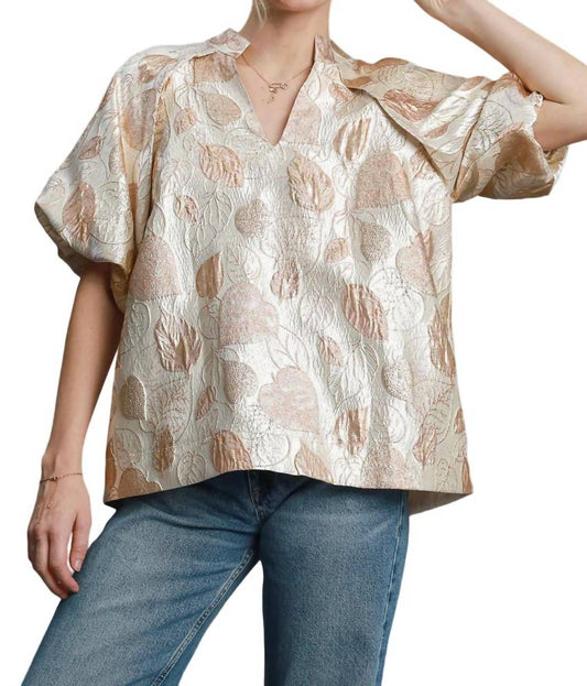 Umgee - Juliet Metallic Print Top