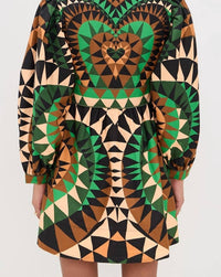 Farm Rio - Geometric Pattern Mini Dress