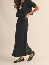 Klesis - Mary Cardigan And Sweater Maxi Dress Set