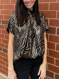 Adrienne - London Bubble Hem Top