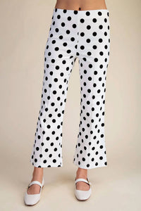 Glam - Flare Crop Polka Dot Pants
