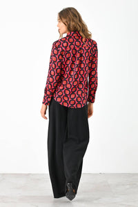 LAVENDER BROWN Alivia Top in geometric - women's blouse - alternate view