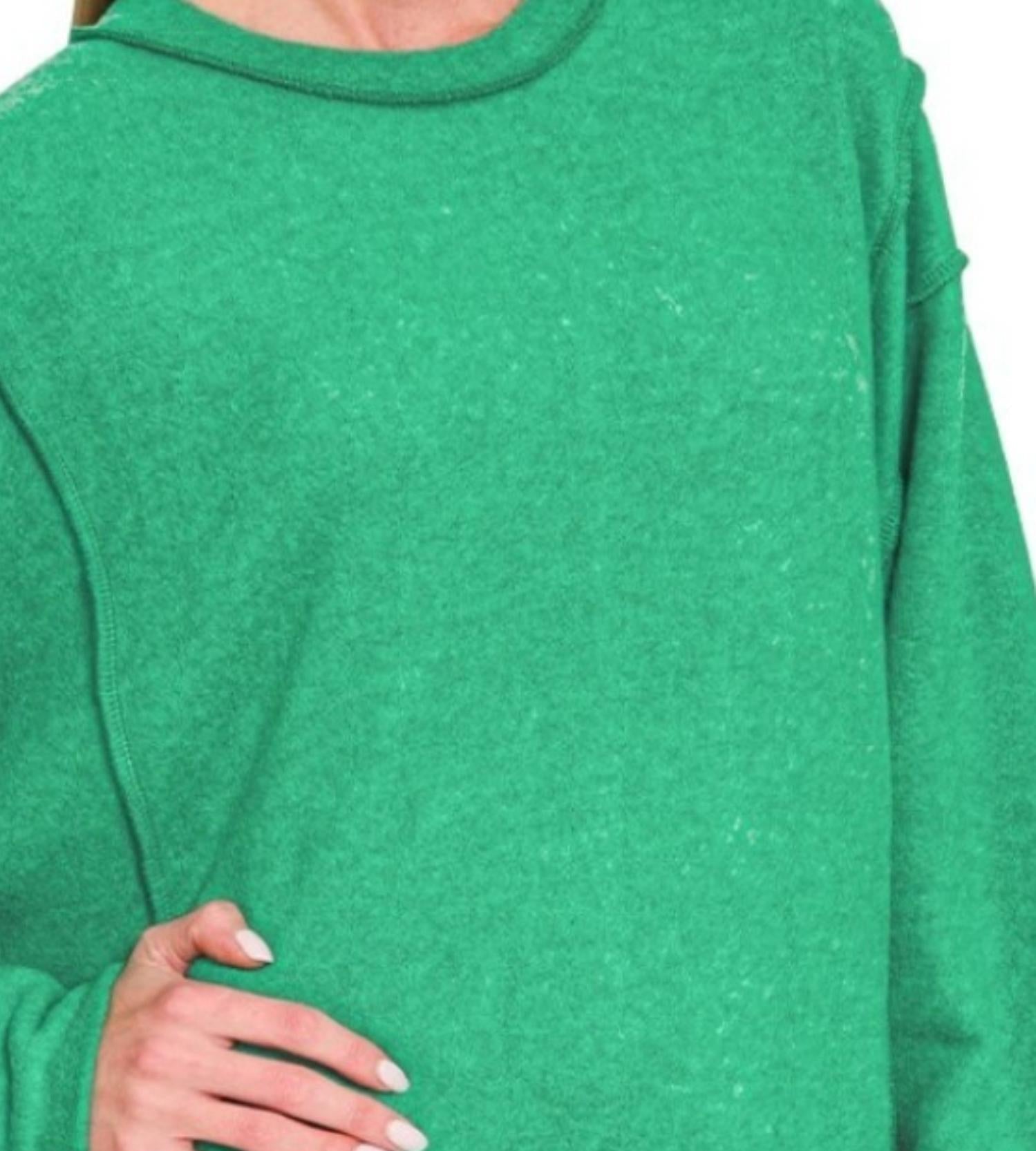 Zenana - Brushed Hacci Sweater - Plus