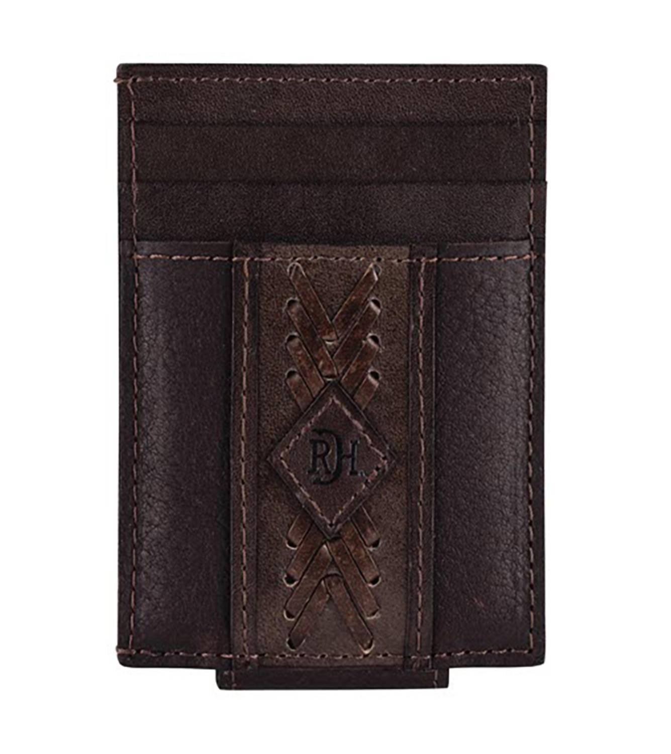 Red Dirt Hat Company - Men's Genuine Leather Arrow Stitch Front Pocket Wallet