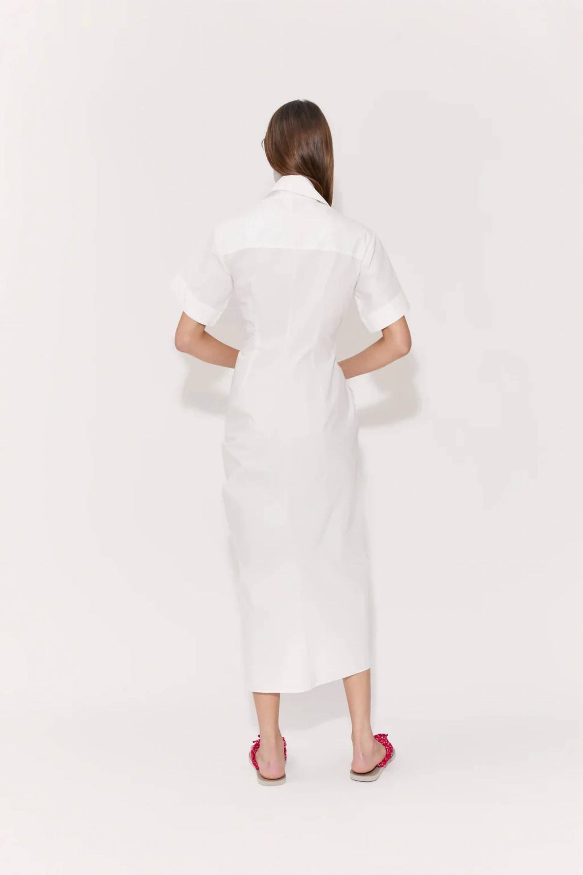 Rosie Assoulin - Gathered Ruffle Shirt Dress