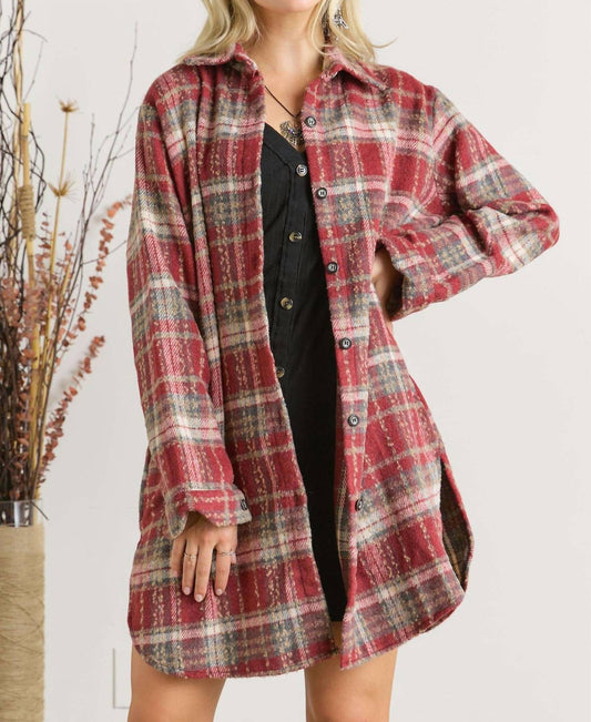 Adora - Button Down Flannel Shacket