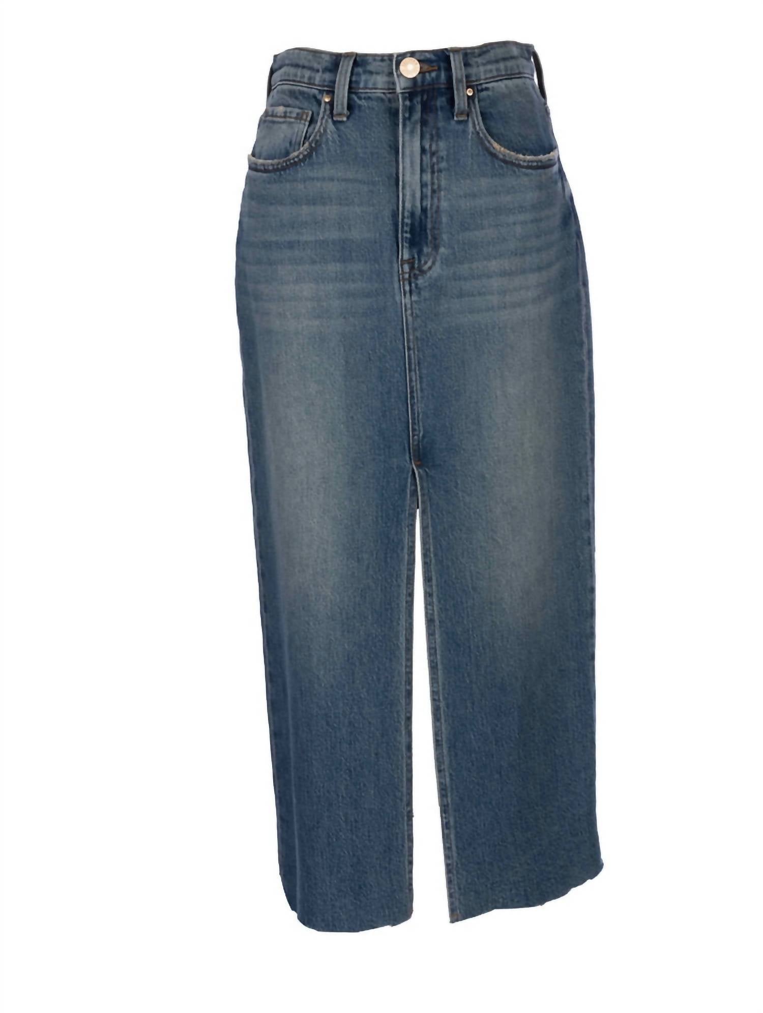 KUT FROM THE KLOTH Jen A-line 5 Slit Raw Hem Skirt in empowering - women's skirt - view 4