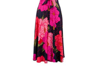 MIXED FLORAL MIDI DRESS