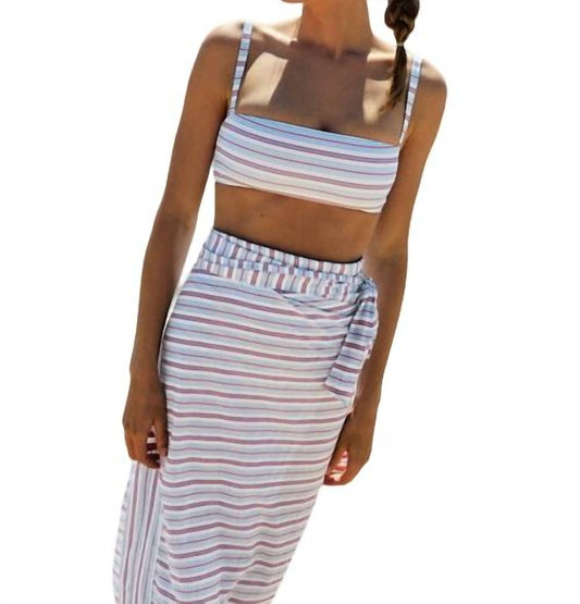 Minnow - Vintage stripe bandeau bikini top