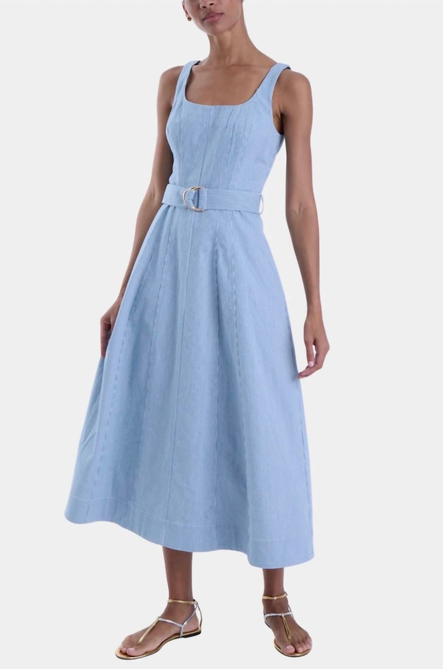 Karina Grimaldi - lilliana denim maxi dress