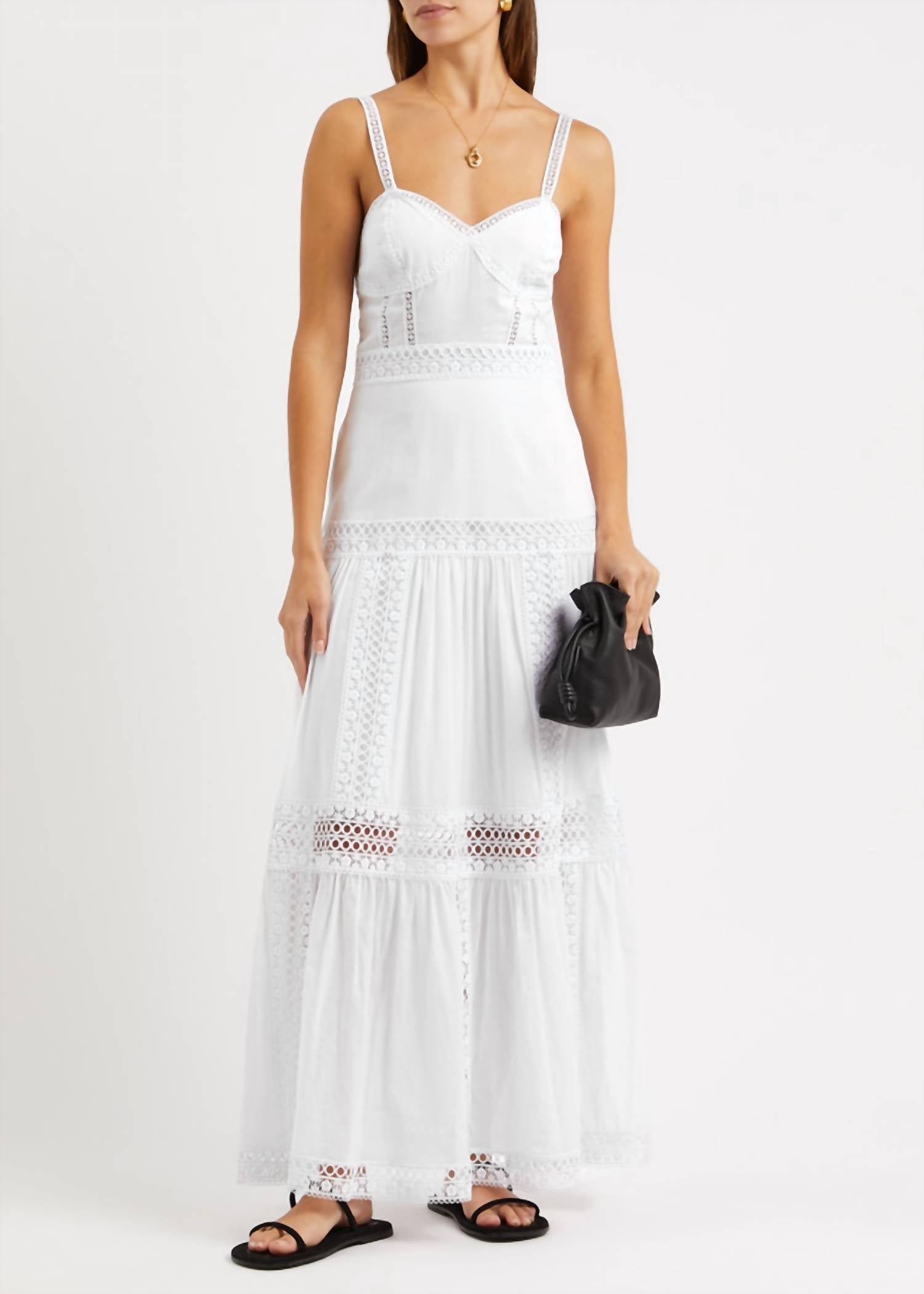 Charo Ruiz - Giogia Lace-trimmed Long Dress