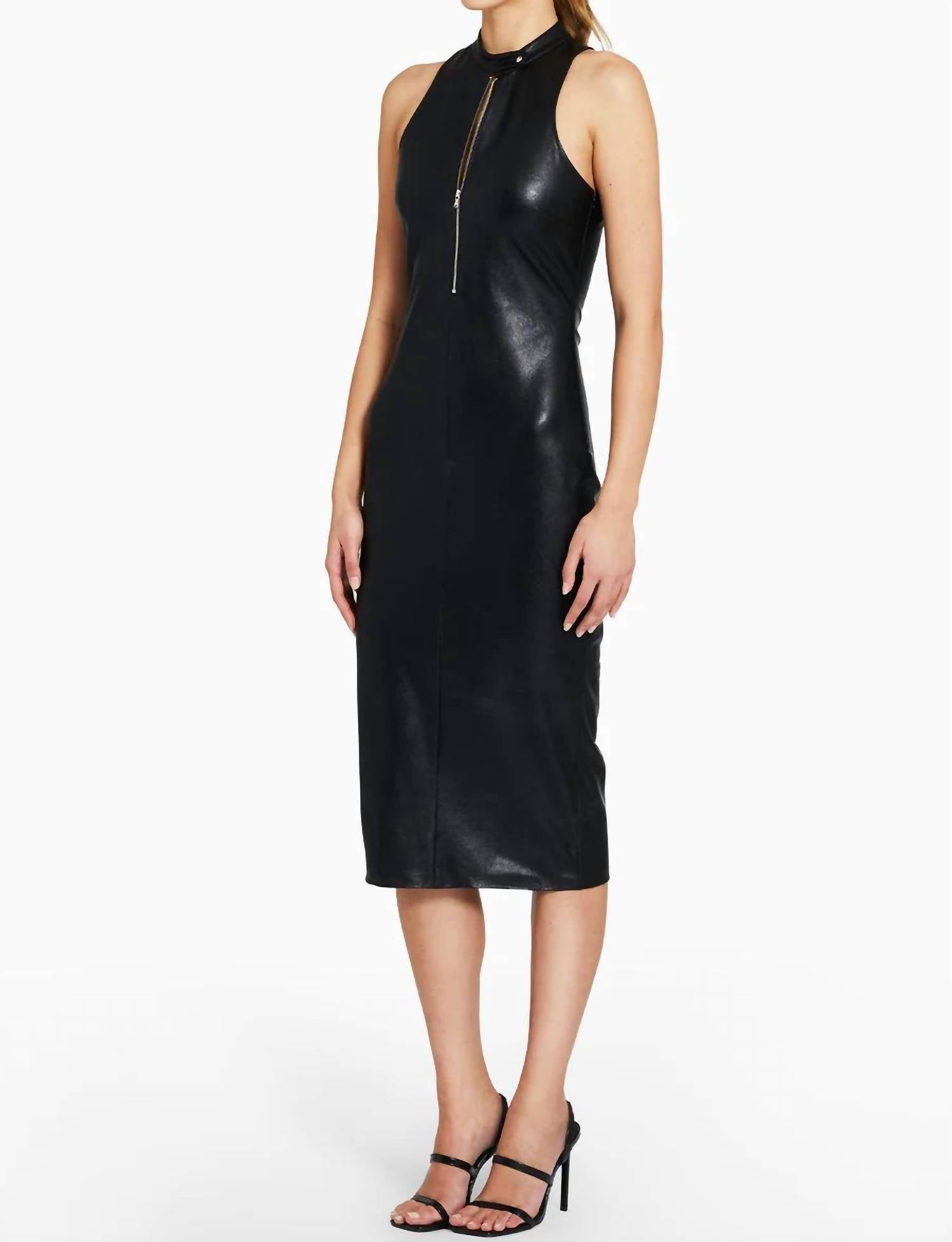 Declan Faux Leather Dress