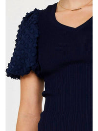 Current Air - Sweetheart Neck Puff Sleeve Top