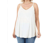 Zenana - Reversible Spaghetti Strap Tank Top - Plus
