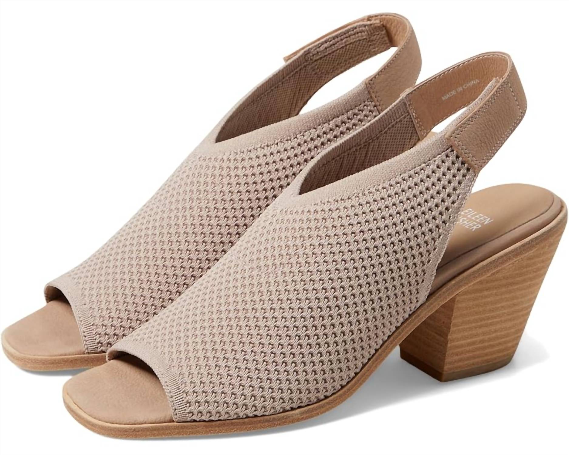Eileen Fisher - Women's Avil Block Heel Knit Slingback Sandals