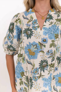 Thml - Short Sleeve Floral Print V-Neck Top