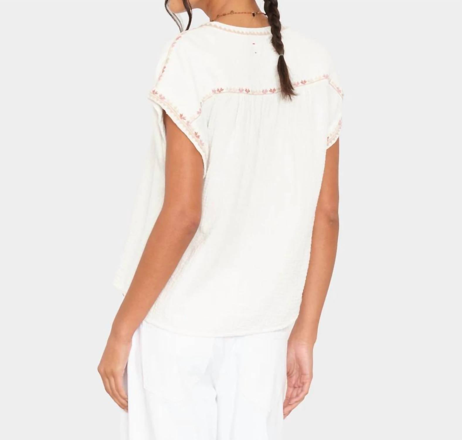 XIRENA Danika Top in claystone - women's t-shirt - alternate view