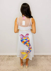 Queen Of Sparkles - Sheer Mermaid Midi Coverup