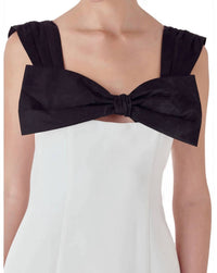 Endless Rose - Mixed Media Bow Mini Dress