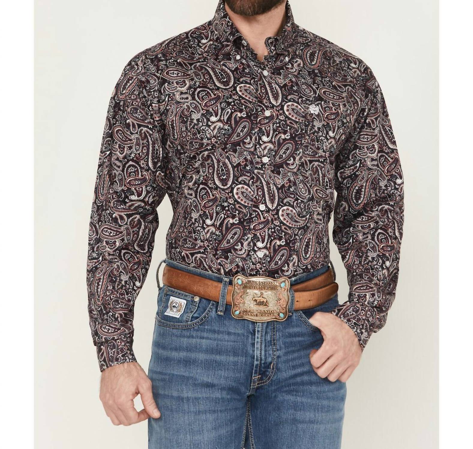 Cinch - Long Sleeve Paisley Shirt