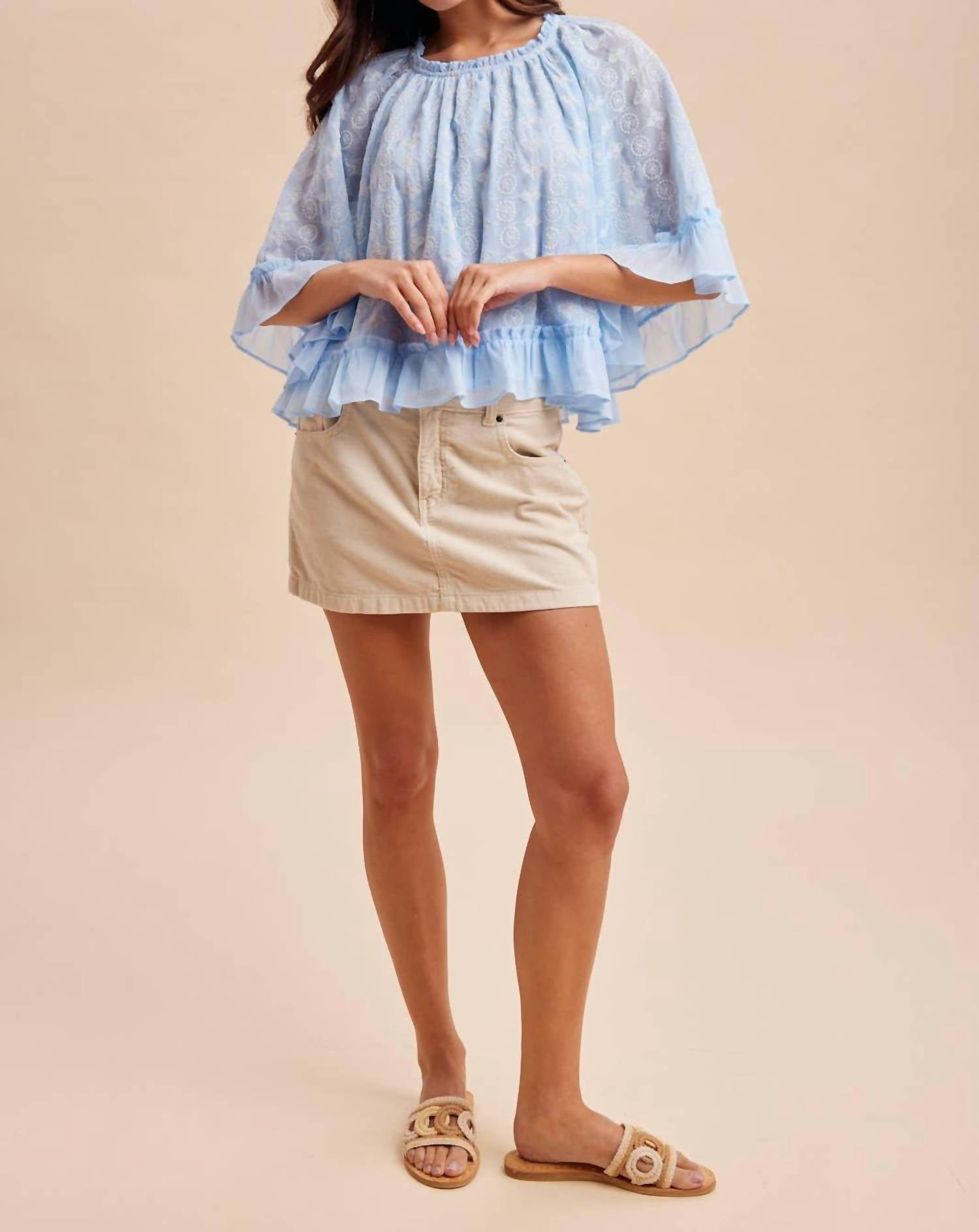 In-Loom - Embroidered Cape Top