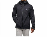 Black Diamond Men's Stormline Stretch Rain Shell Windbreaker in black - men's jacket