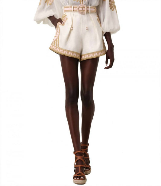 Zimmermann - Waverly Embroidered Tuck Short