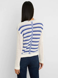 Nic + Zoe Painted Porcelain Cardigan in blue multi - women's cardigan - view 4