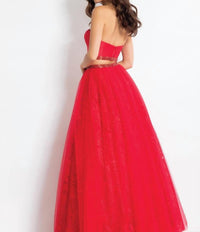 Rachel Allan - Strapless Two-piece Embroidered Mikado Gown