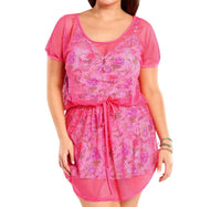 Always For Me - Plus Size Fishnet Crochet Cover Up Dress