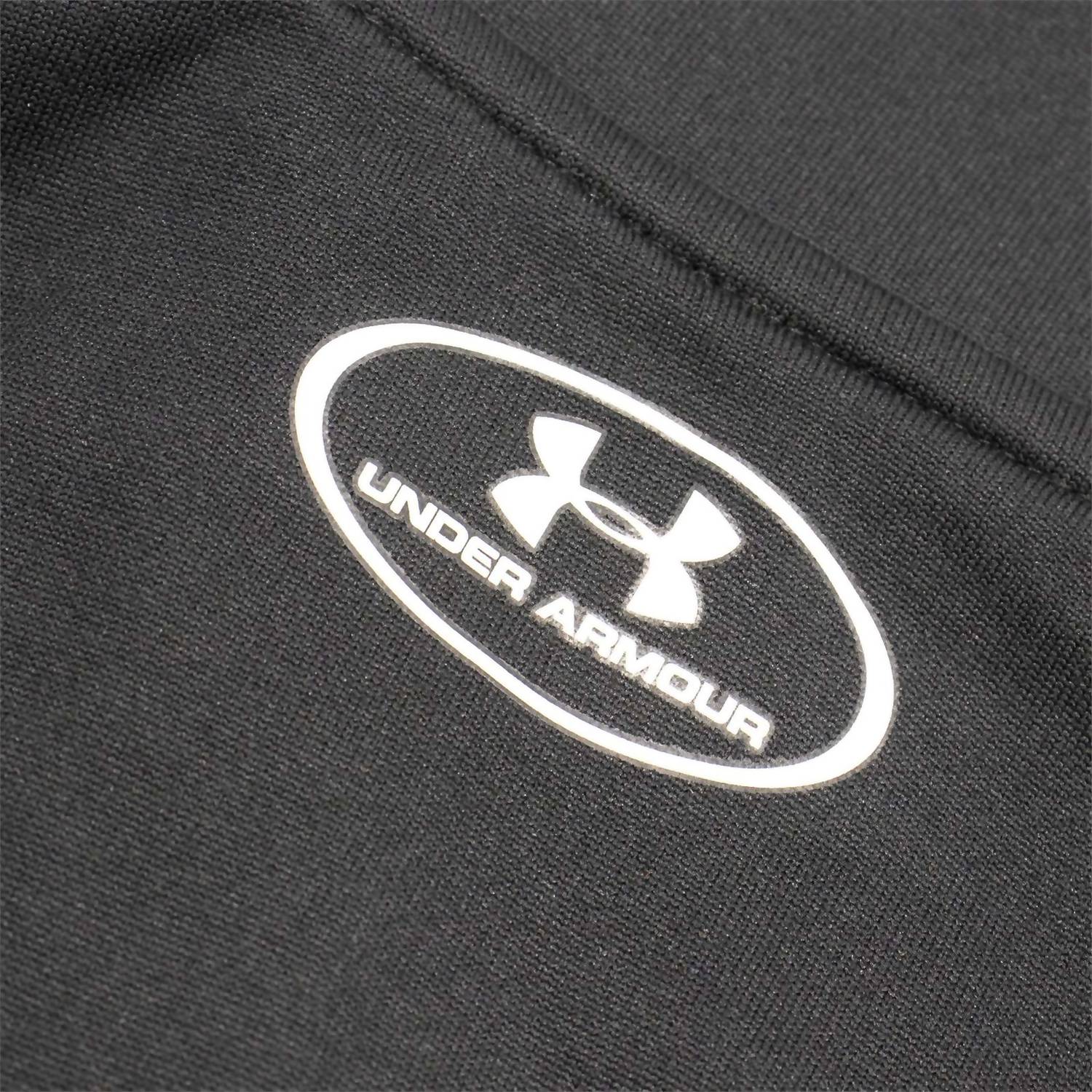 UNDER ARMOUR Men's Locker Jacquard Quarter Zip Shirt Top in black - men's long sleeve top - view 4