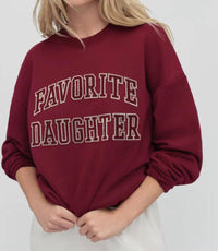Favorite Daughter - Collegiate Embroidery Sweatshirt