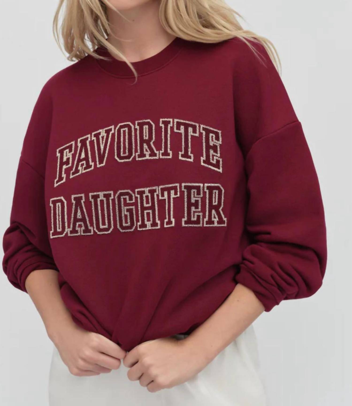 Favorite Daughter - Collegiate Embroidery Sweatshirt